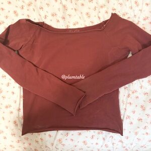 Brandy Melville Burgundy Long Sleeve Top